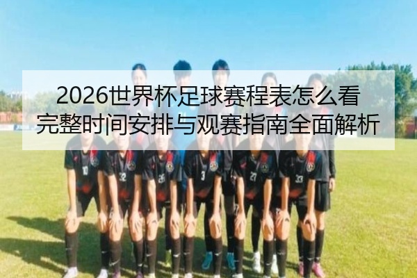 2026世界杯足球赛程表怎么看完整时间安排与观赛指南全面解析